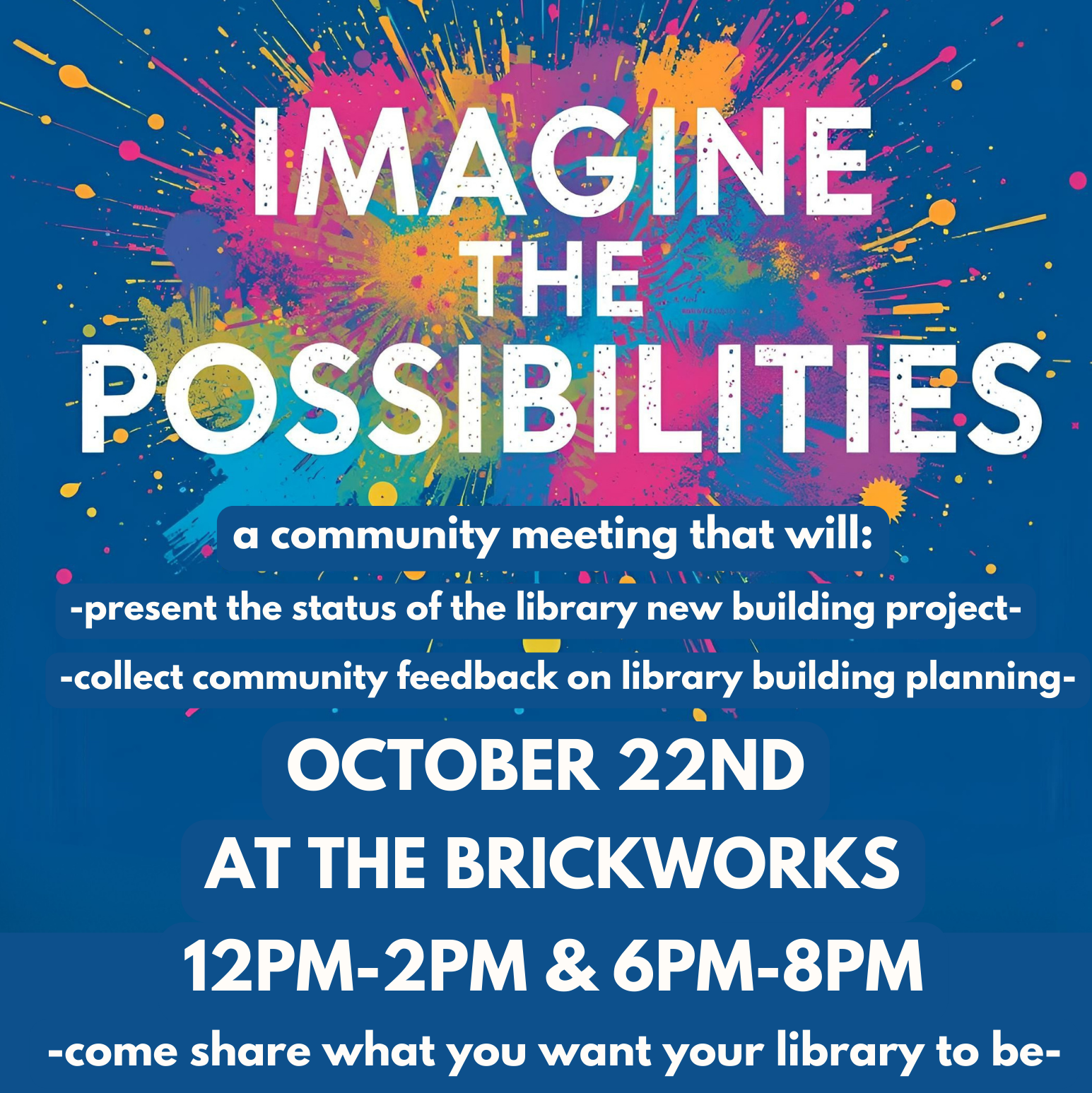 Imagine the possibilities meeting announcement